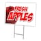 Signmission Fresh Apples Yard Sign & Stake outdoor plastic coroplast window, C-2436 Fresh Apples C-2436 Fresh Apples - alternate 1